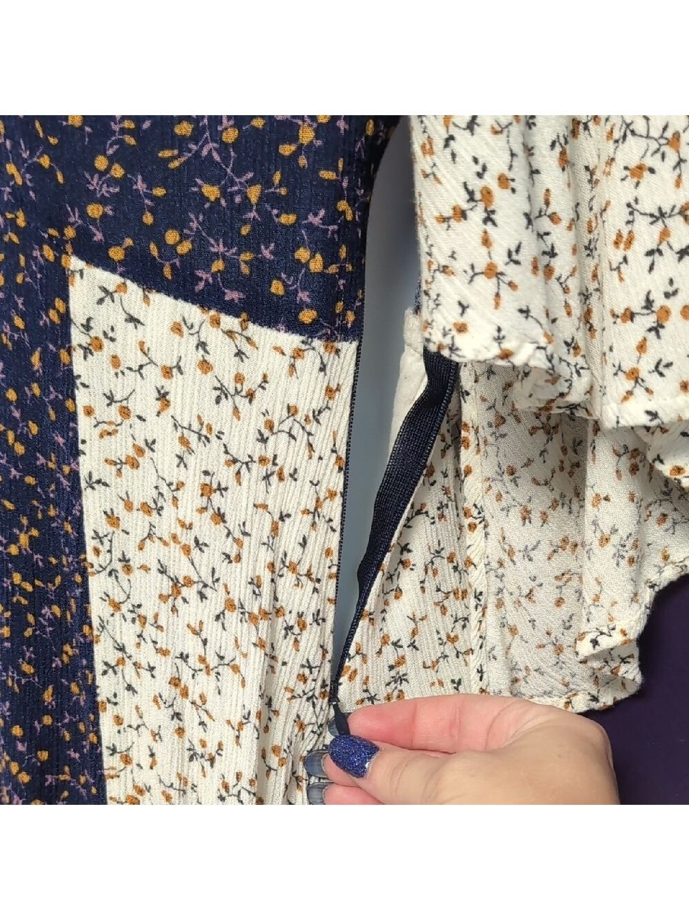 Anama Blue and Cream Patterned Tunic - Picture 6 of 9